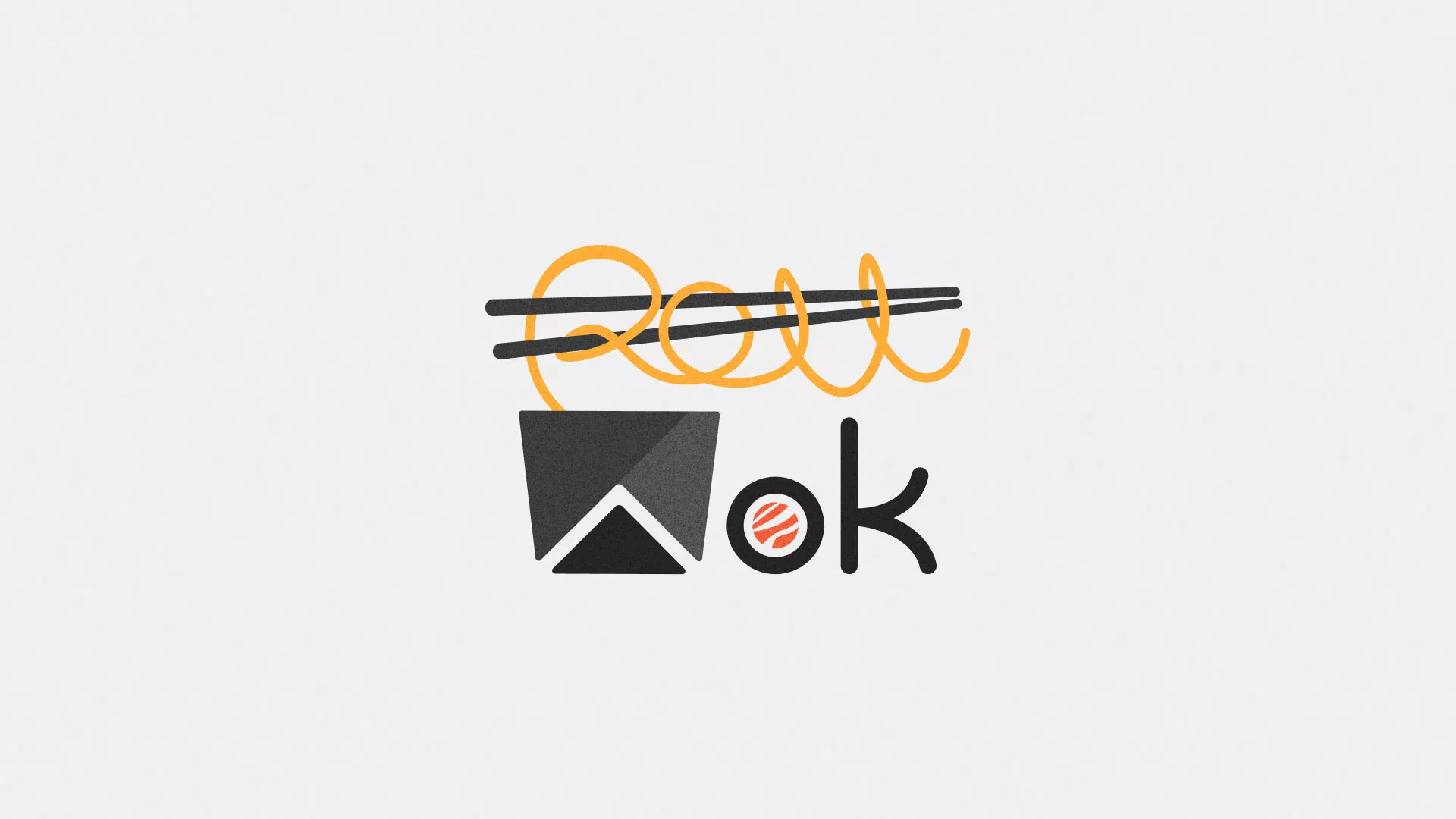 Разработка логотипа суши-бара «Roll Wok Club» в Лабинске